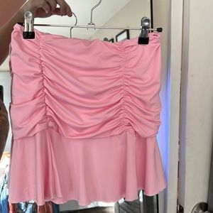 Pink scrunch skirt